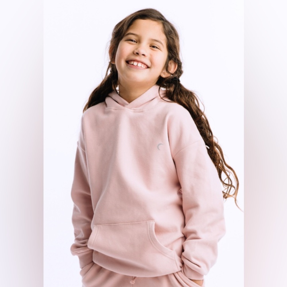 Girls Muted Pink Relaxation pocket hoodie